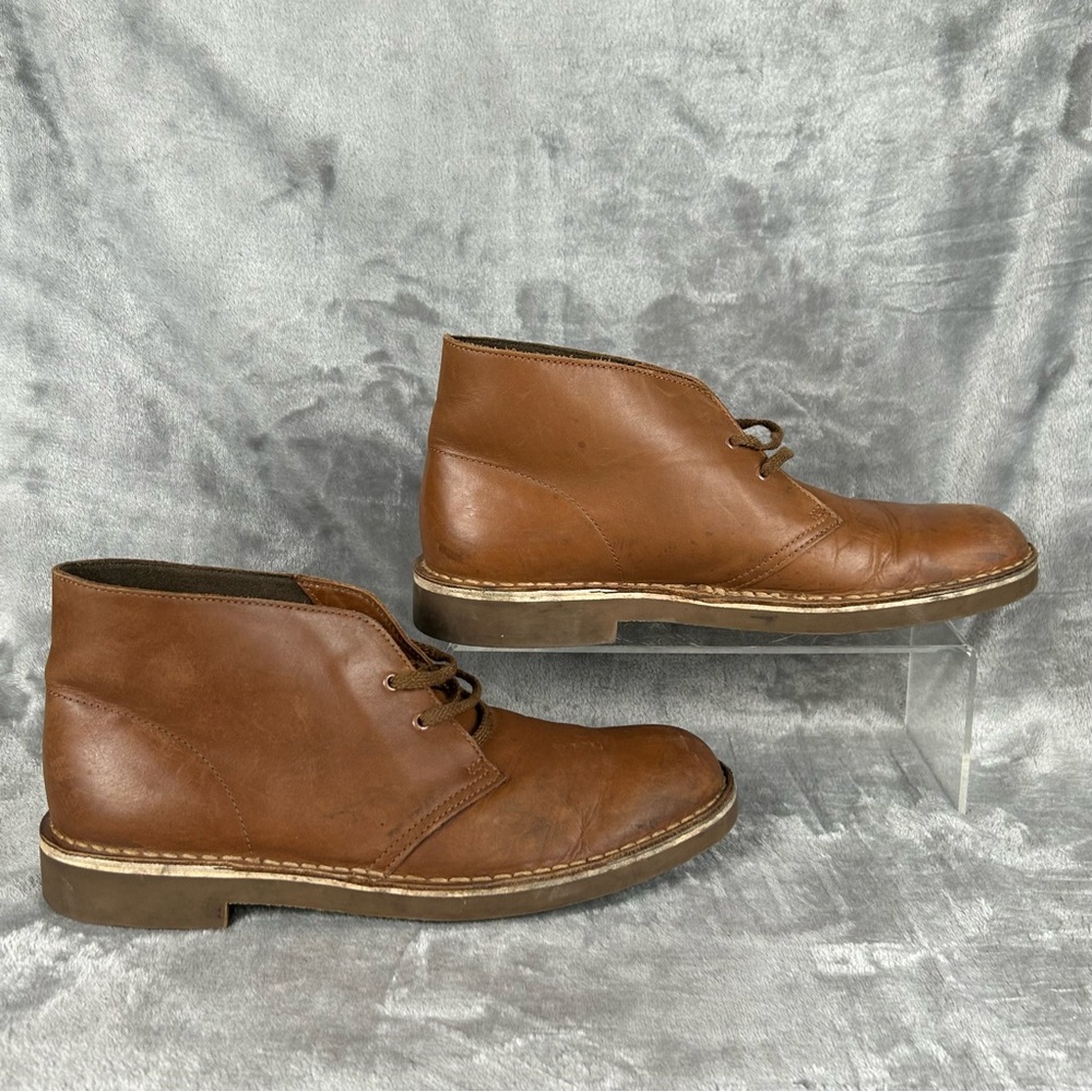 Clarks‎ Collection Bushacre Desert Boots Mens Size 8.5 Brown Leather Lace Up